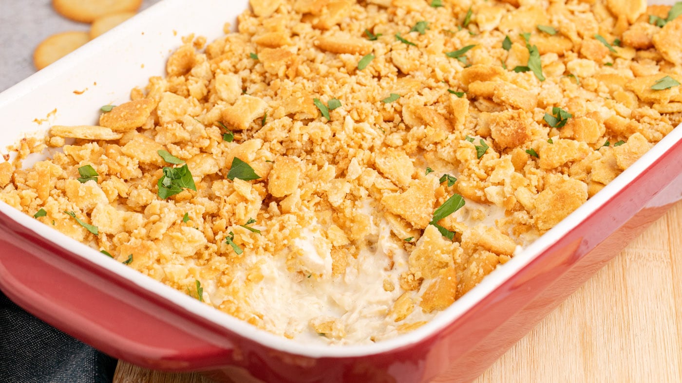Ritz Cracker Chicken Casserole - Amanda's Cookin'