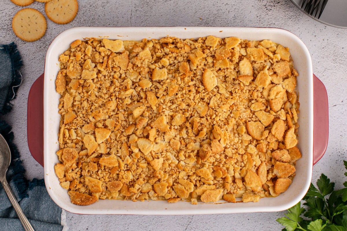 baked ritz cracker chicken casserole