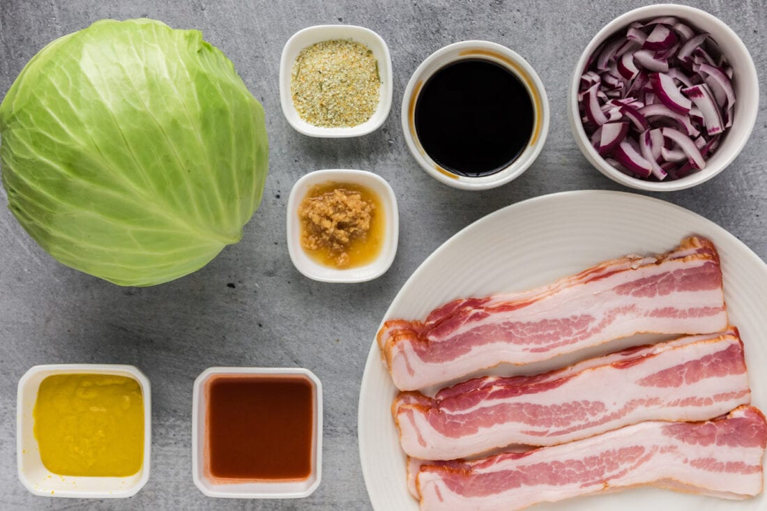Ingredients for Spicy Fried Cabbage