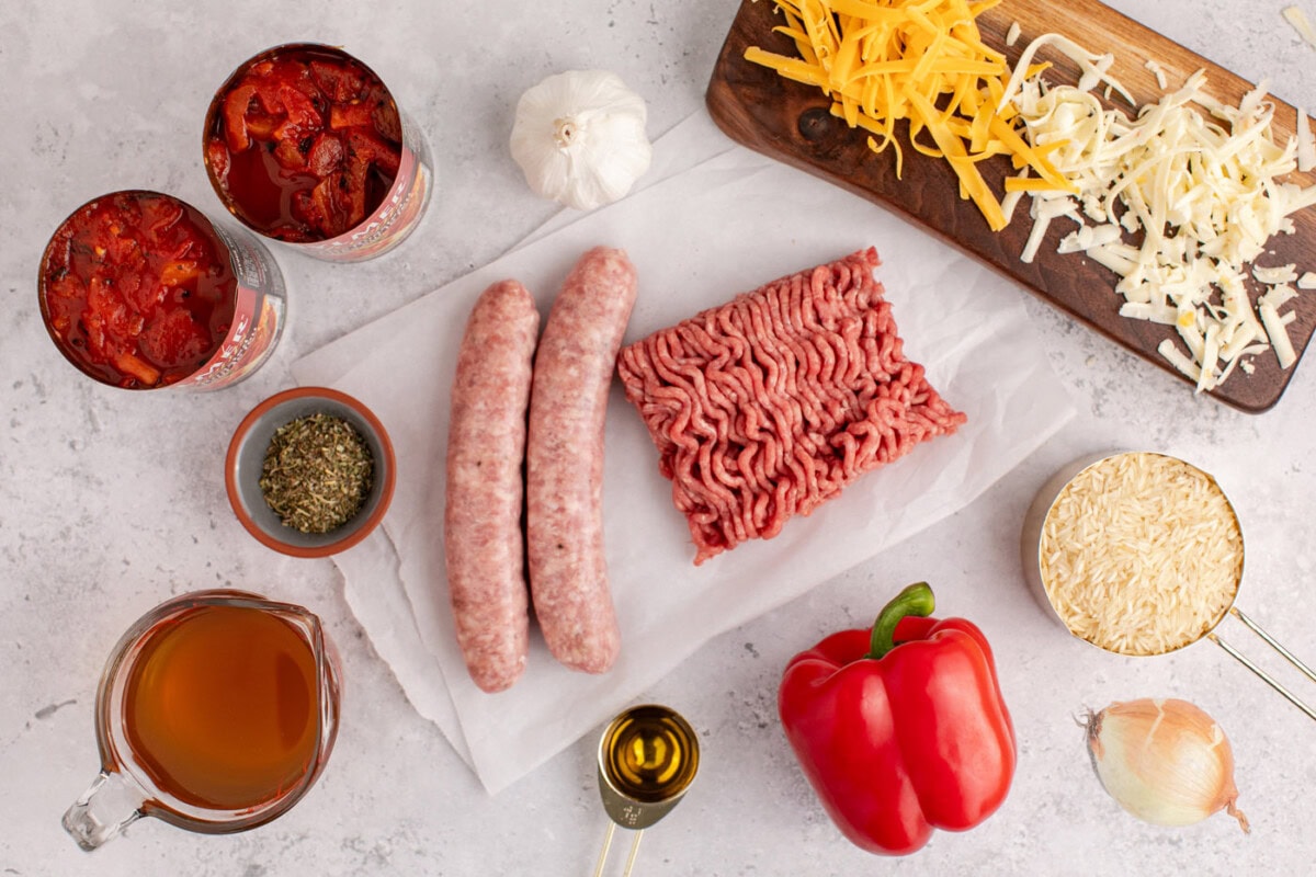 Ingredients for Stuffed Pepper Casserole