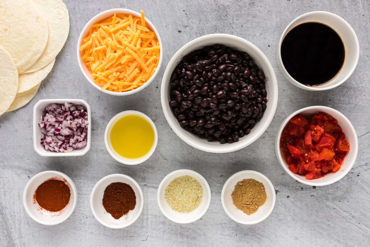 Ingredients for Black Bean Tacos