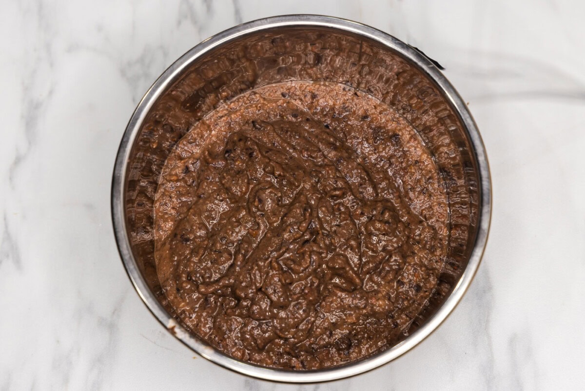 blended black bean mixture in a bowl