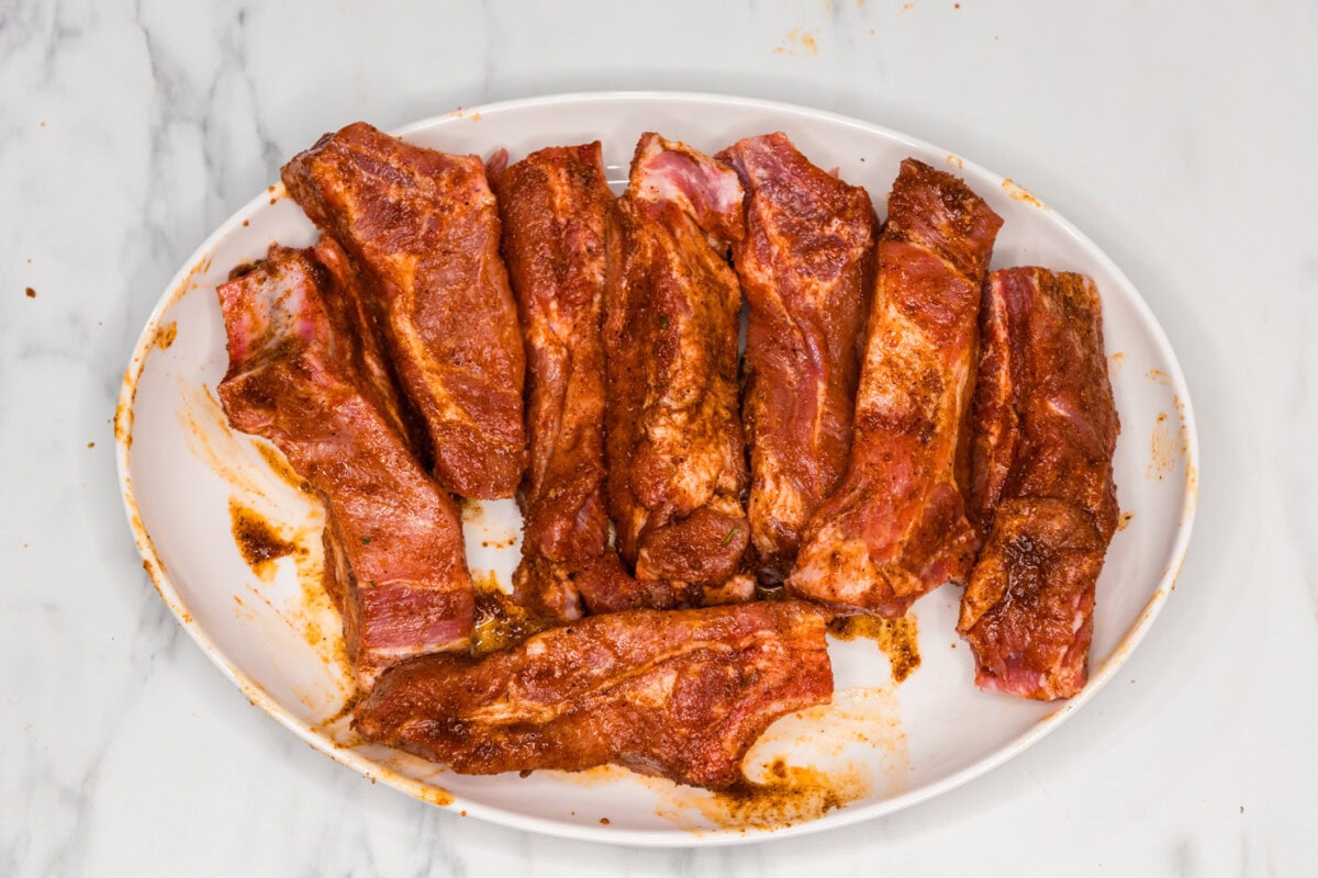 wet rubbed country style ribs