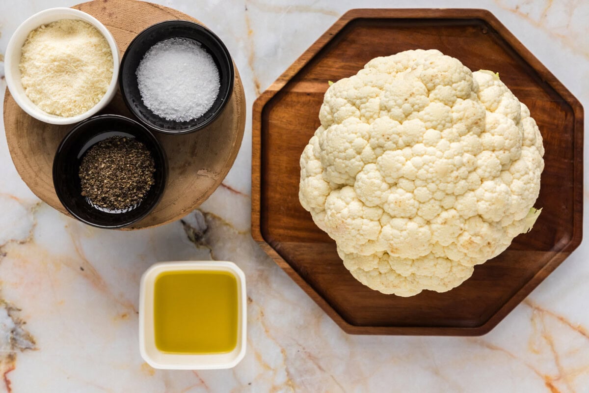Ingredients for Smashed Cauliflower