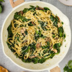 Skillet of Spinach Fettuccine
