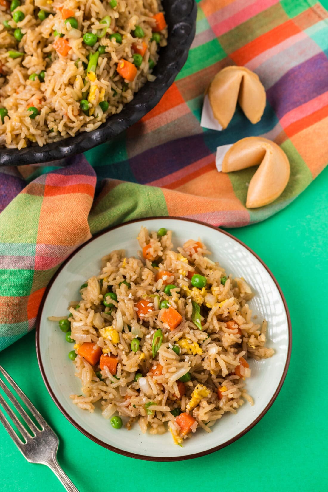 Plate of Vegetable Fried Rice