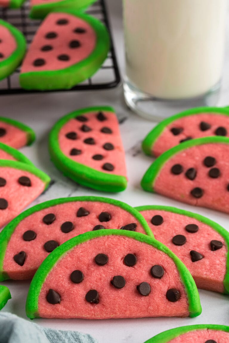 Watermelon Cookies - Amanda's Cookin' - Cookies, Brownies, & Bars