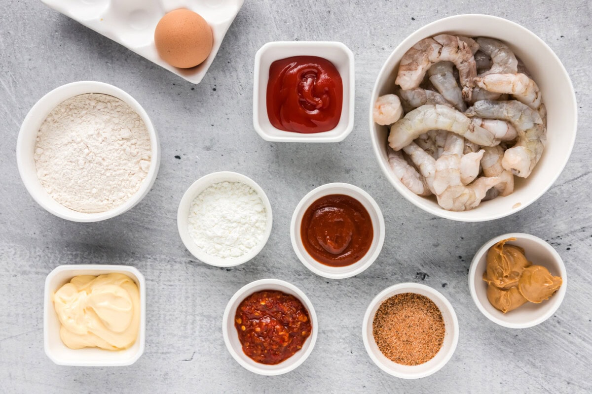 Ingredients for Boom Boom Shrimp