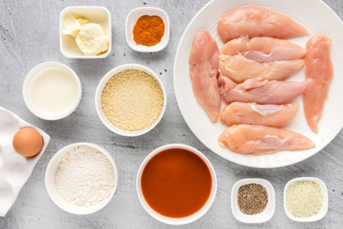 Ingredients for Buffalo Chicken Tenders