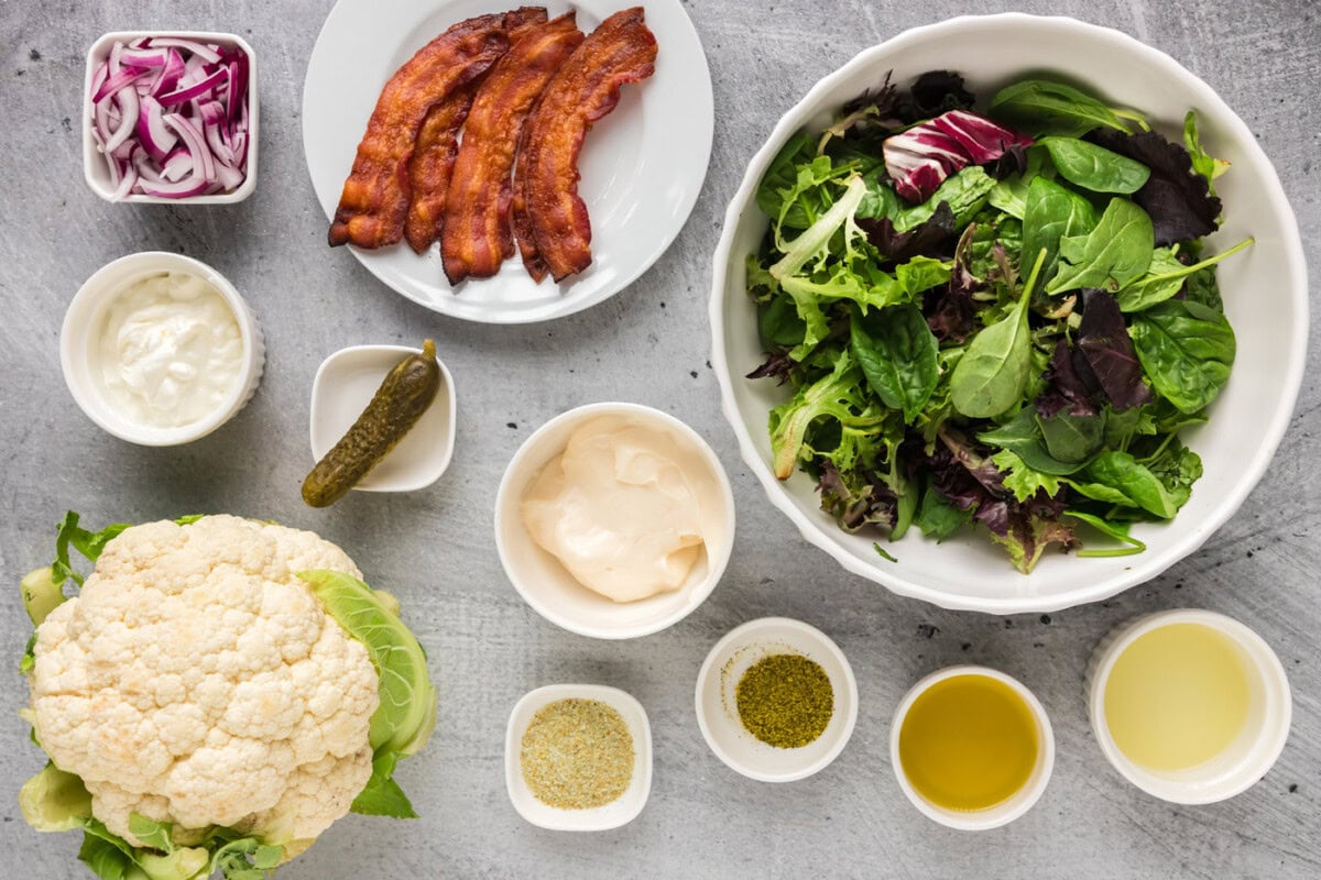 Ingredients for Cauliflower Salad
