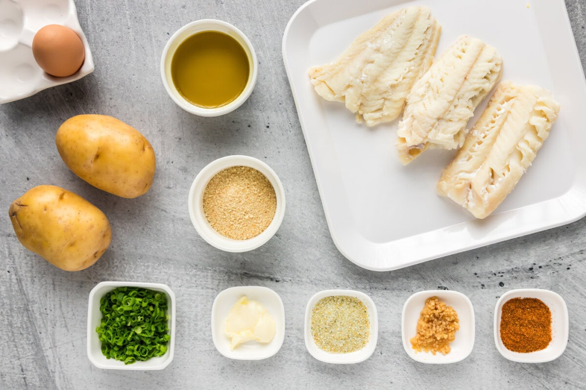 Ingredients for Cod Fish Cakes