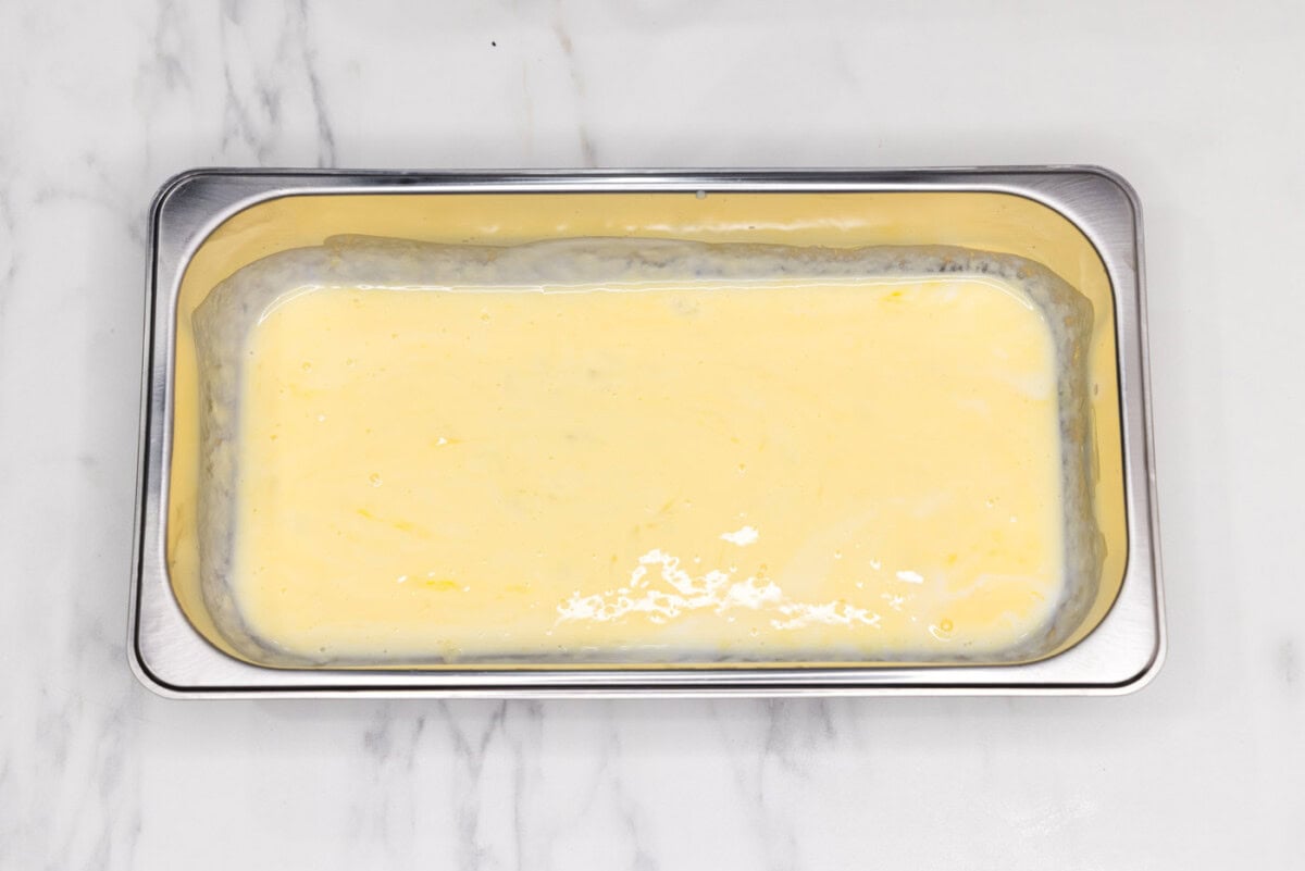 buttermilk and egg mixture in a breading tray
