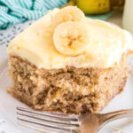 slice of banana cake
