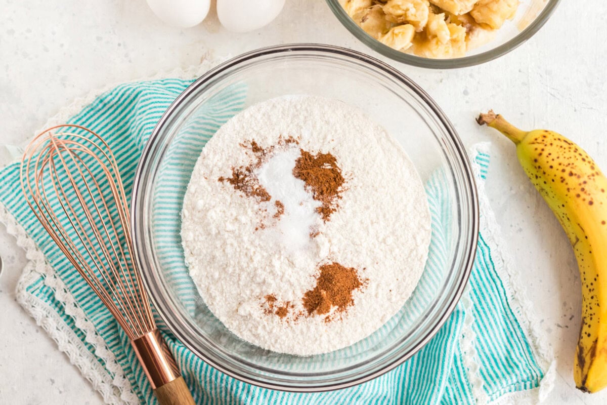 bowl of cake mix with spices