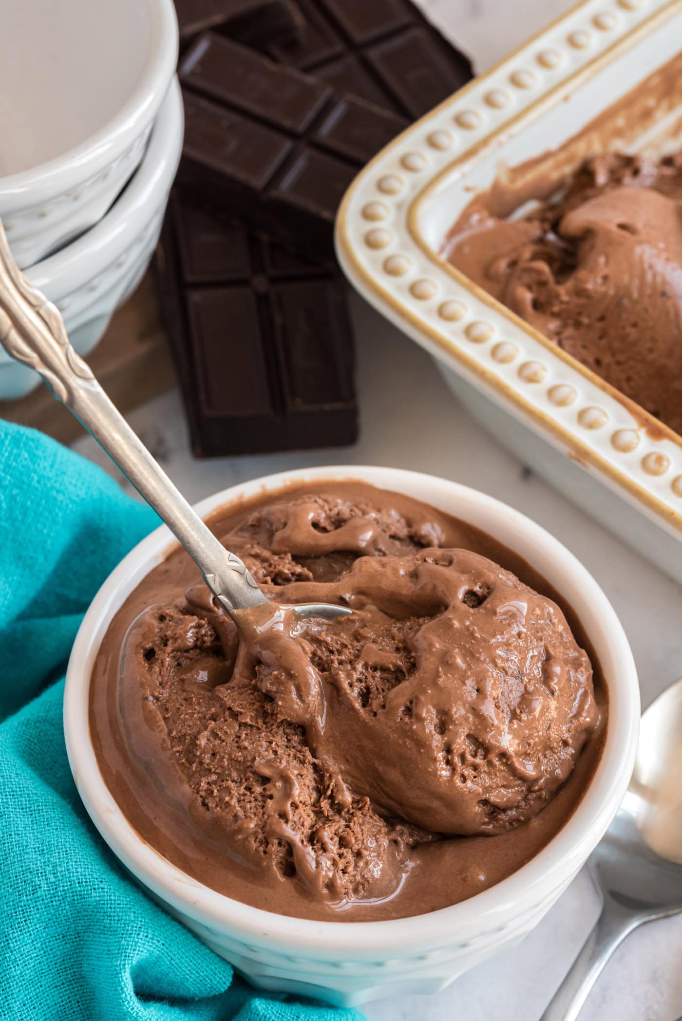 Homemade Chocolate Ice Cream - Amanda's Cookin' - Ice Cream & Frozen Treats