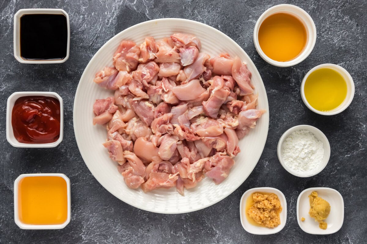 Ingredients for Instant Pot Bourbon Chicken