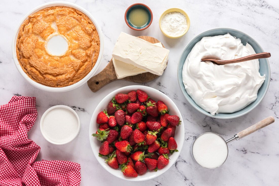 Ingredients for Strawberry Shortcake Trifle