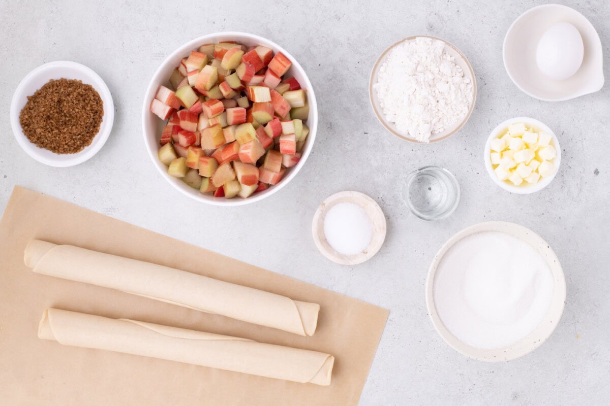 Ingredients for Rhubarb Pie
