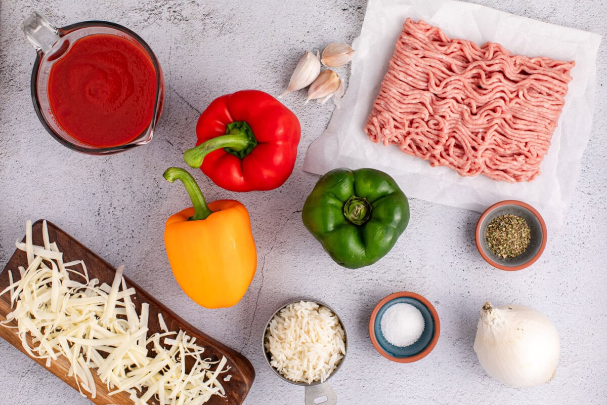 Ingredients for Turkey Stuffed Peppers