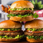 Stack of three Veggie Burgers