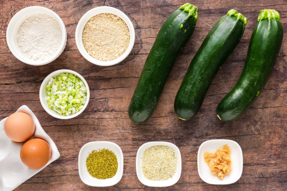 Ingredients for Zucchini Fritters