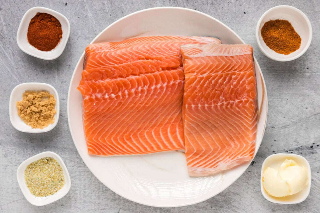 Ingredients for Air Fryer Salmon Bites