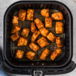 Air Fryer Salmon Bites in an air fryer