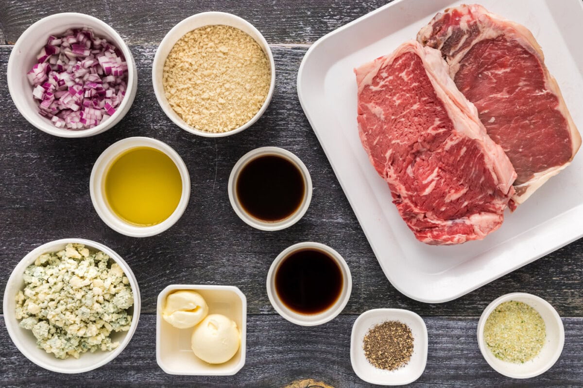 Ingredients for Blue Cheese Crusted Steak