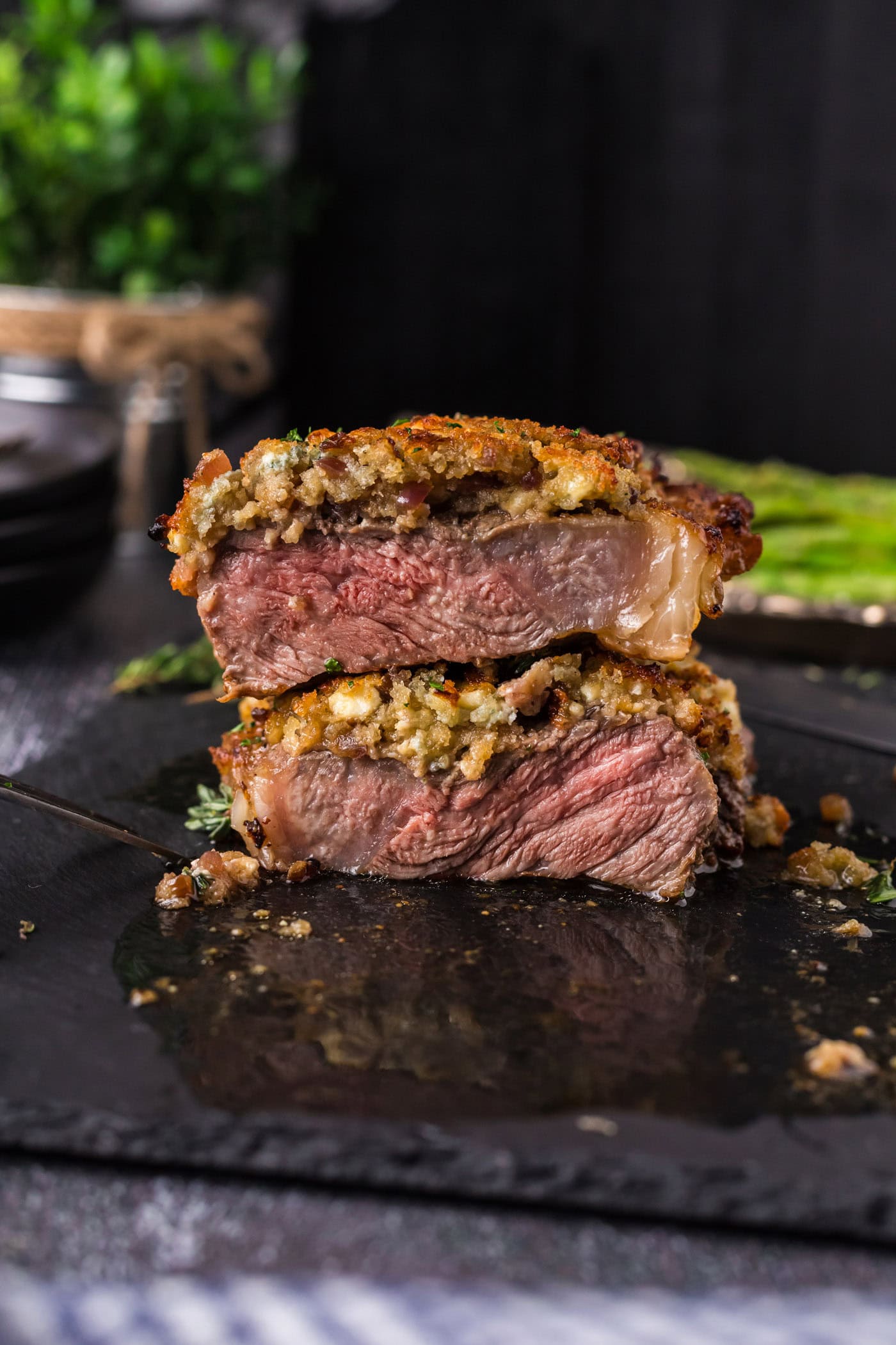 Blue Cheese Crusted Steak Amanda's Cookin' Beef