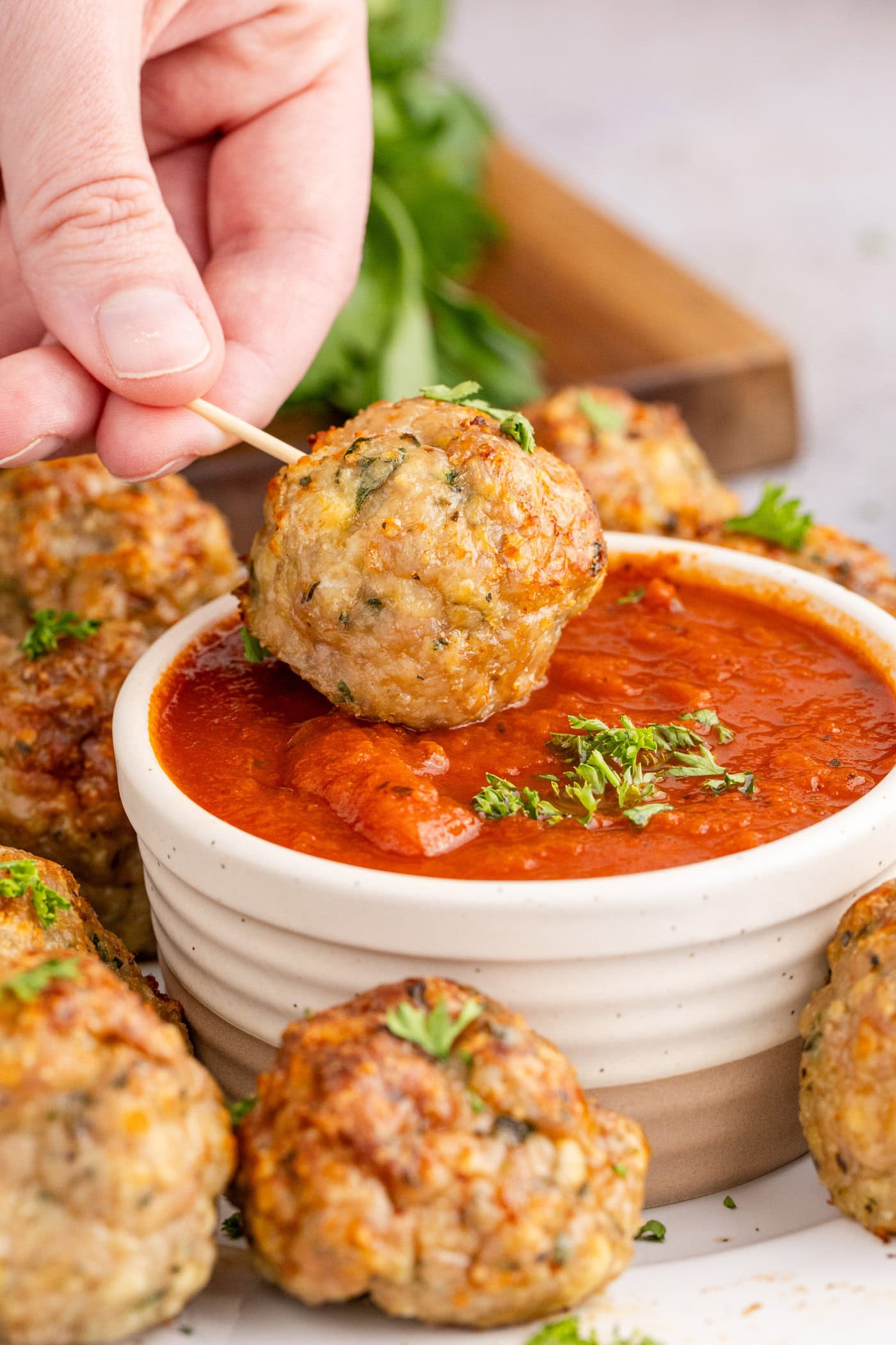 Chicken Meatballs - Amanda's Cookin' - Chicken & Poultry