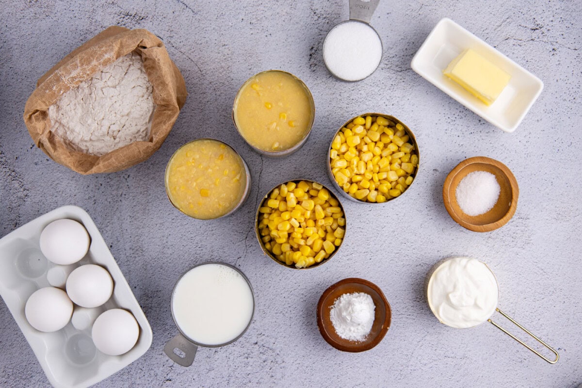 Ingredients for Corn Pudding