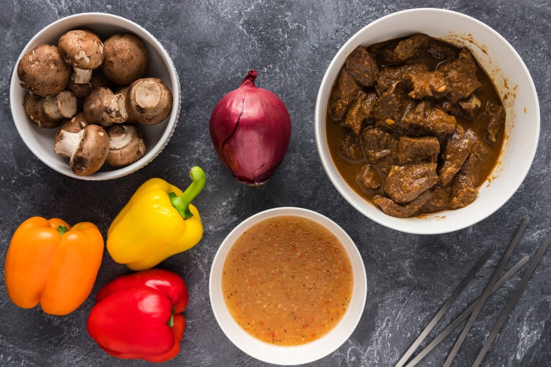 Ingredients for Steak Kabobs