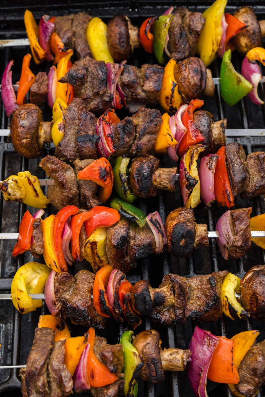 Steak Kabobs on the grill