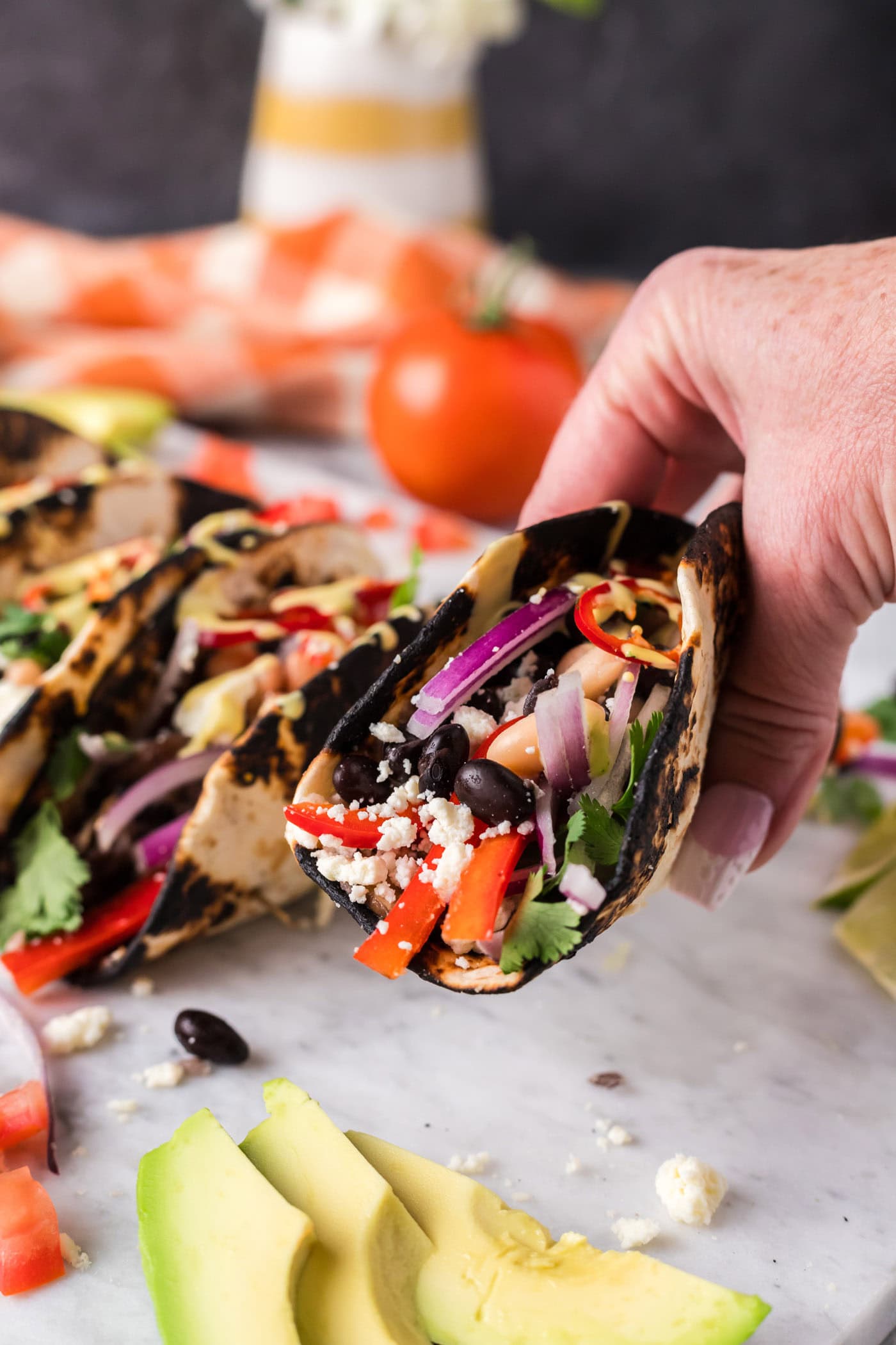 Vegetarian Tacos - Amanda's Cookin' - Meatless & Vegetarian