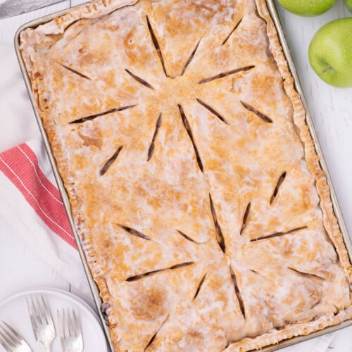 Pan of Apple Slab Pie