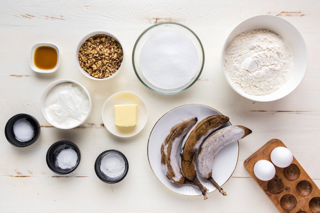 Ingredients for Banana Bundt Cake