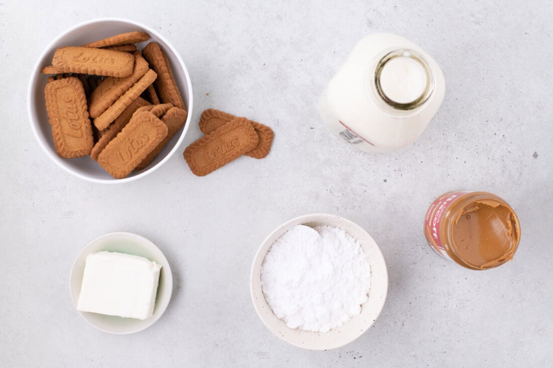 Ingredients for Biscoff Icebox Cake