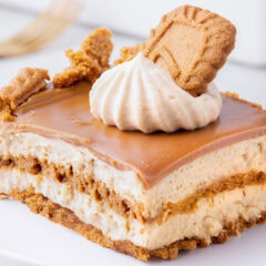 Slice of Biscoff Icebox Cake