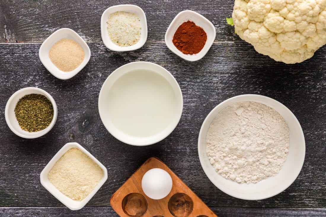 Ingredients for Fried Cauliflower