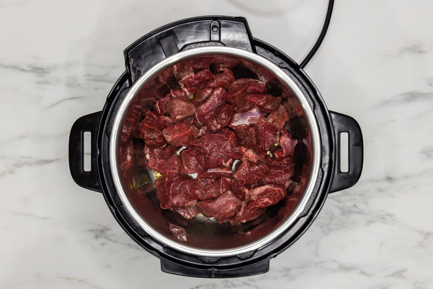 browning beef chunks in instant pot trivet