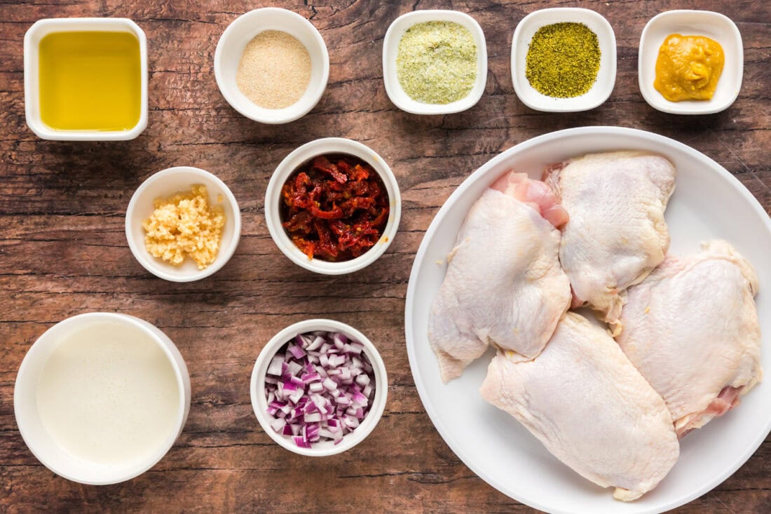 Ingredients for Skillet Chicken Thighs