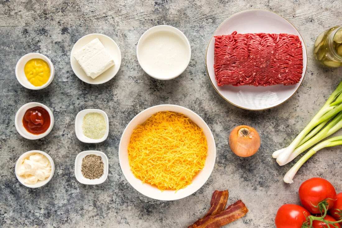 Ingredients for Cheeseburger Dip