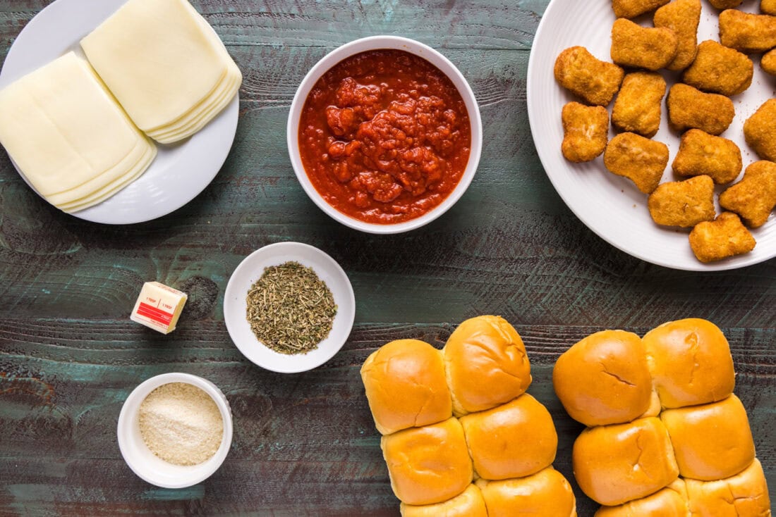 Ingredients for Chicken Parmesan Sliders