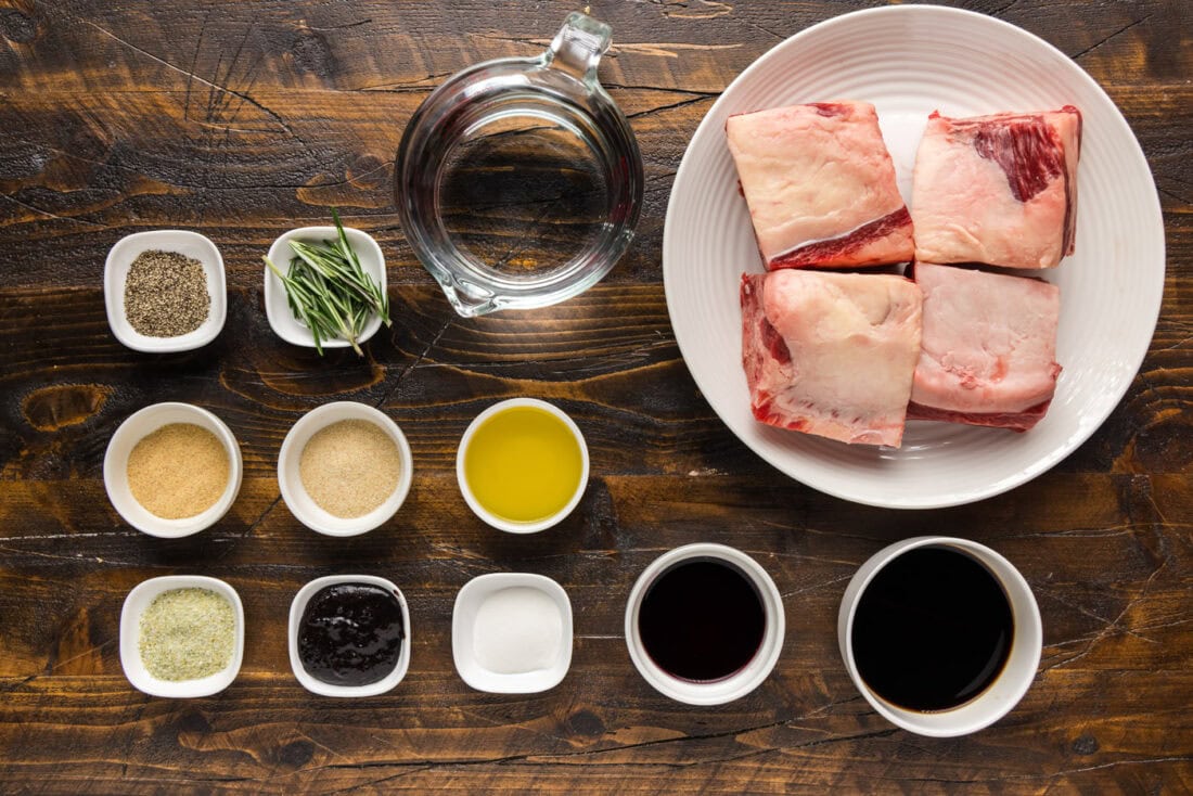 Ingredients for Crockpot Beef Short Ribs