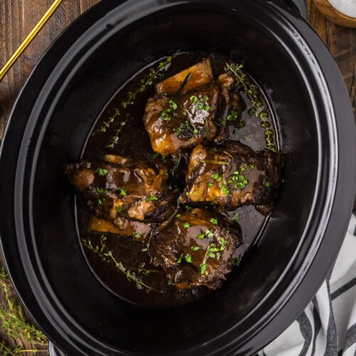 Crockpot Beef Short Ribs in a crockpot