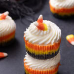 Mini Candy Corn Cheesecakes