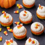 Mini Candy Corn Cheesecakes