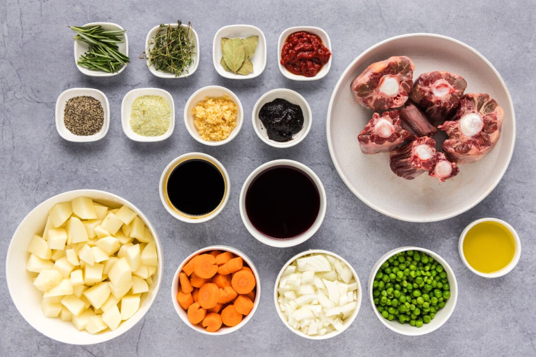 Ingredients for Slow Cooker Oxtail