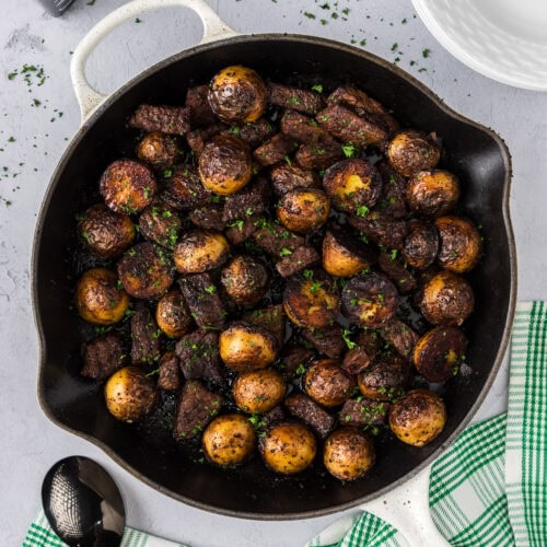 Skillet of Steak and Potatoes