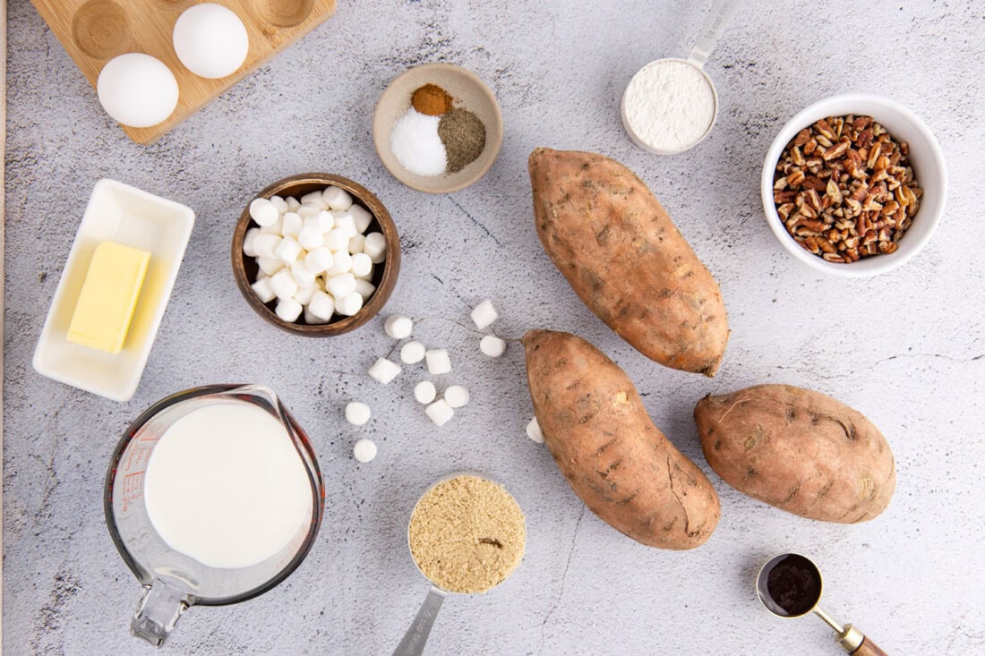 Ingredients for Sweet Potato Casserole